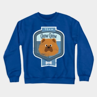 Team Chow Chow - Distressed Chow Chow Beer Label Crewneck Sweatshirt